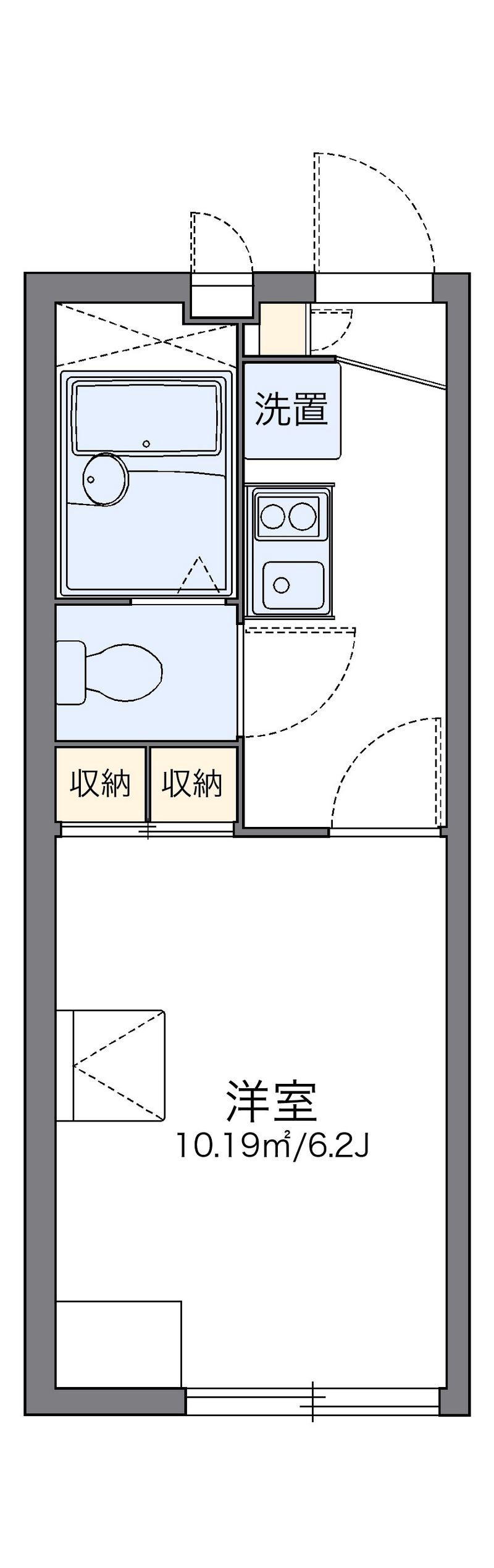 レオパレスルーメット中之茶屋 間取図
