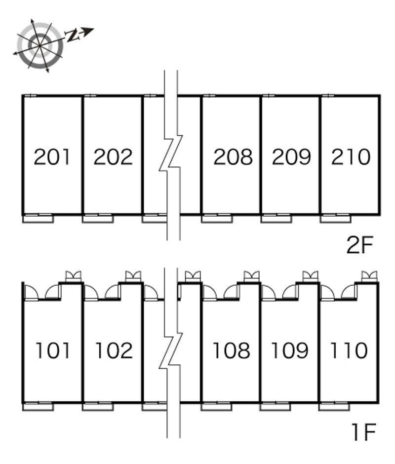 レオパレス橘 間取配置図