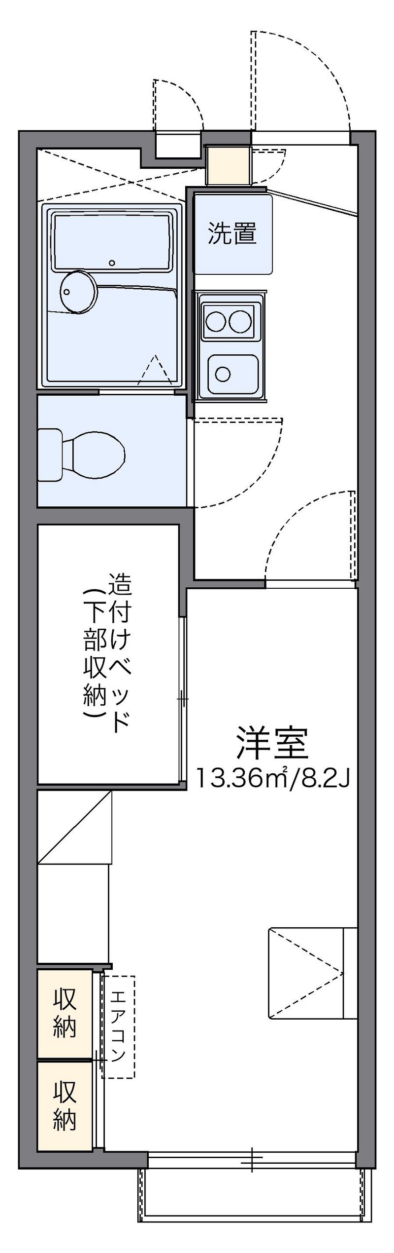 レオパレス喜連北Ⅲ 間取図