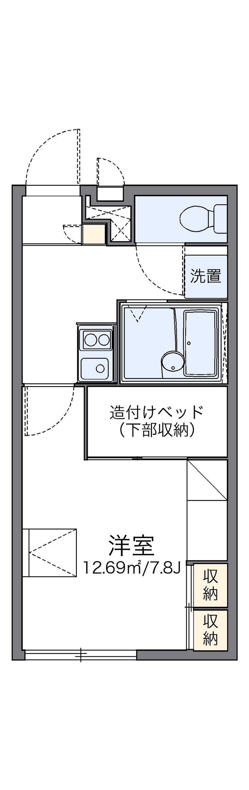 レオパレスみえ 間取図