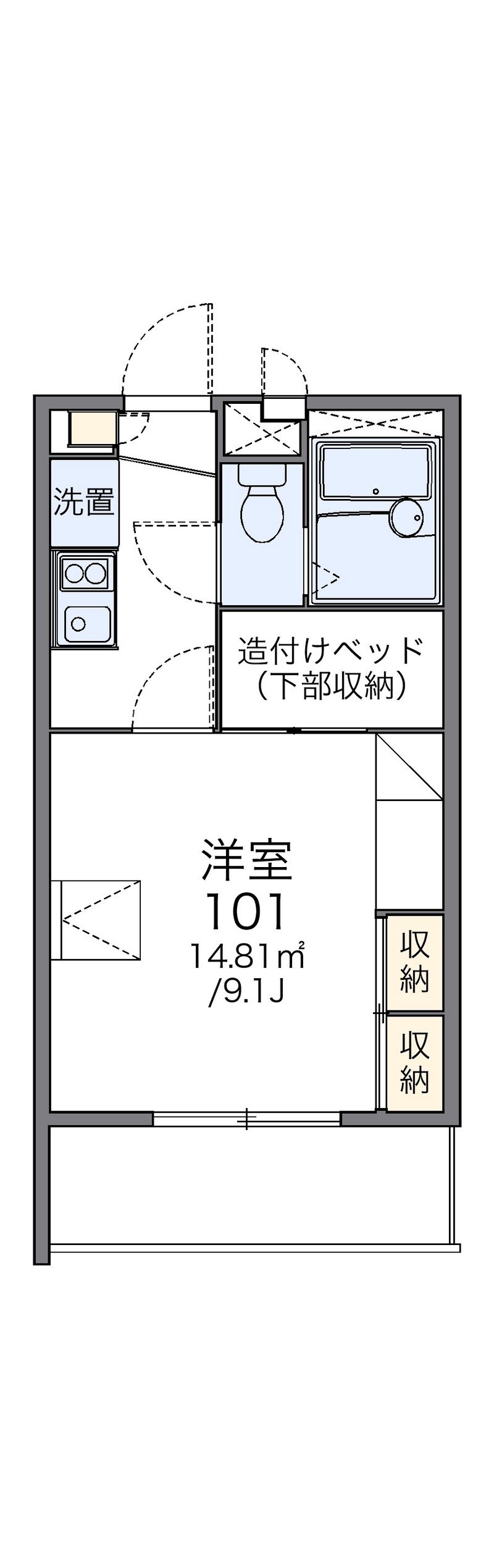 レオパレスシャルム瀬戸 間取図
