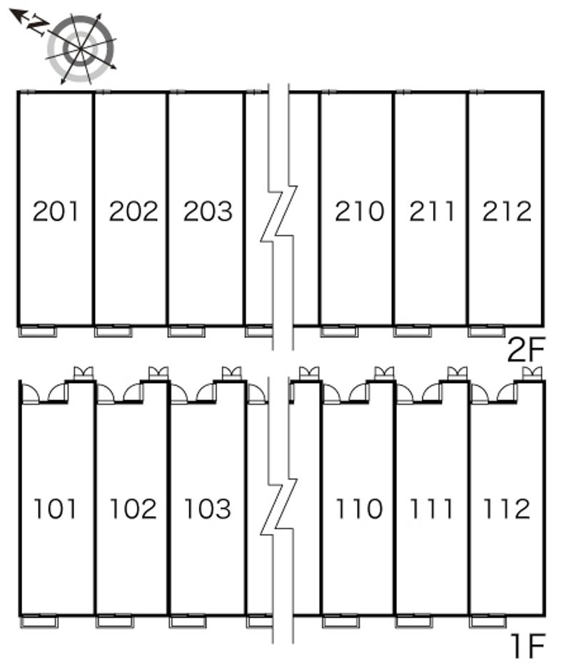 レオパレス高屋堀 間取配置図