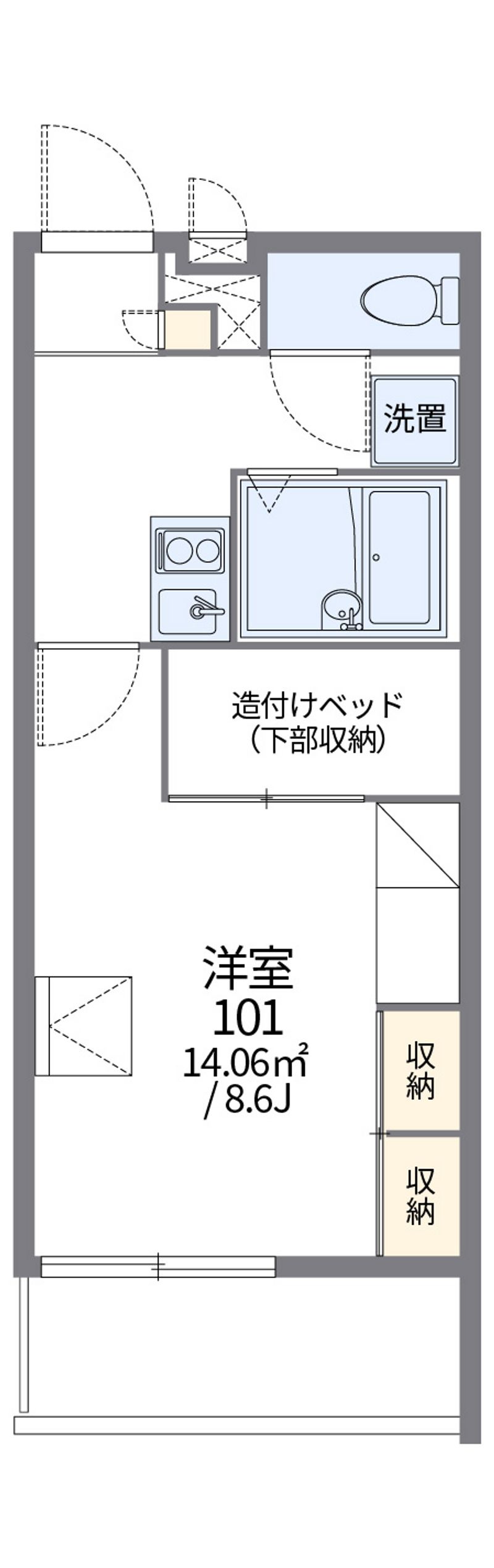レオパレス南四日市 間取図