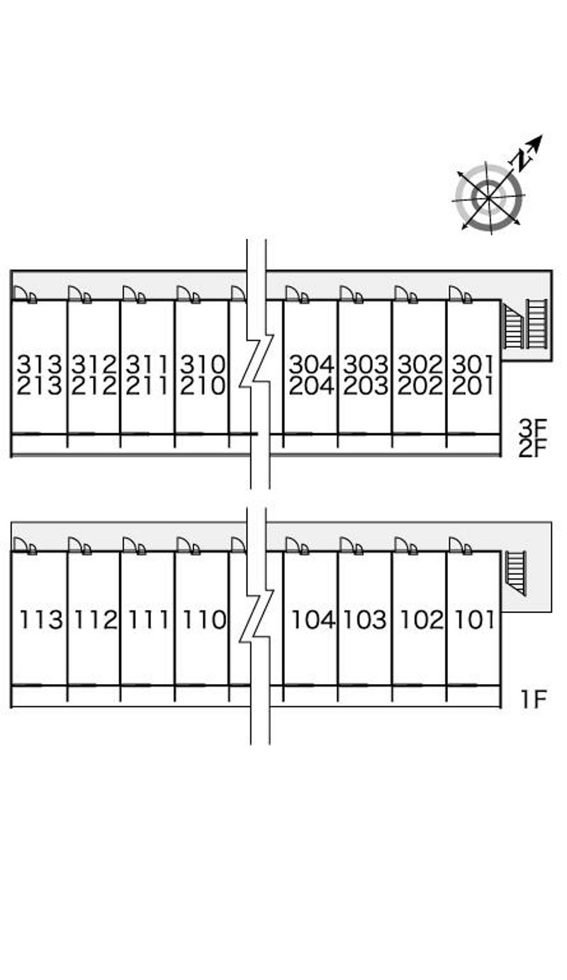 レオパレスシャン　フルール 間取配置図