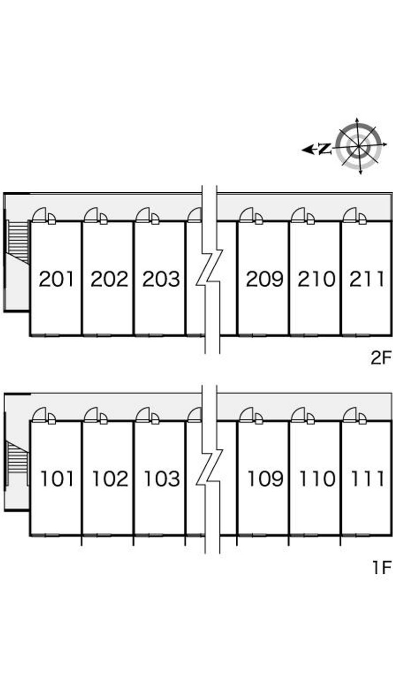 レオパレスイースト文京２ 間取配置図