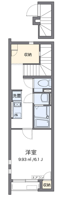 クレイノＨ１　ＹＡＹＯＩ 間取り図