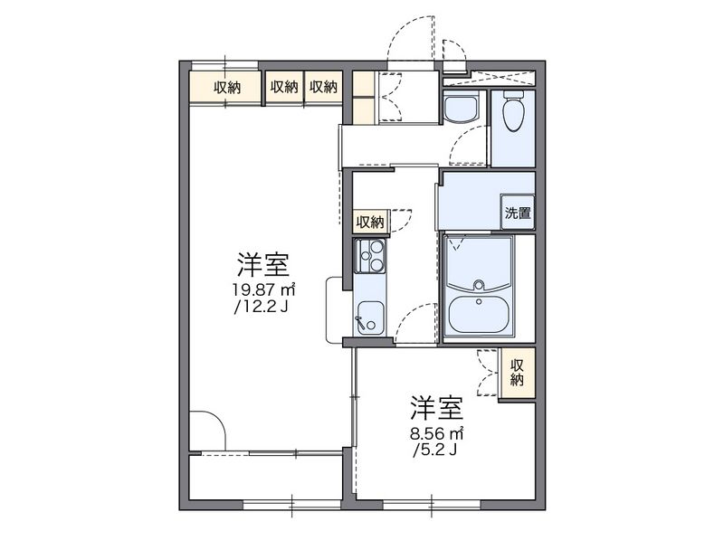 レオパレスベンテュール 間取図