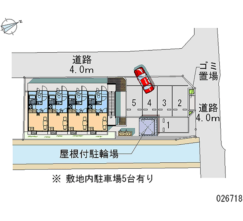 レオパレスメルベーユ 月極駐車場