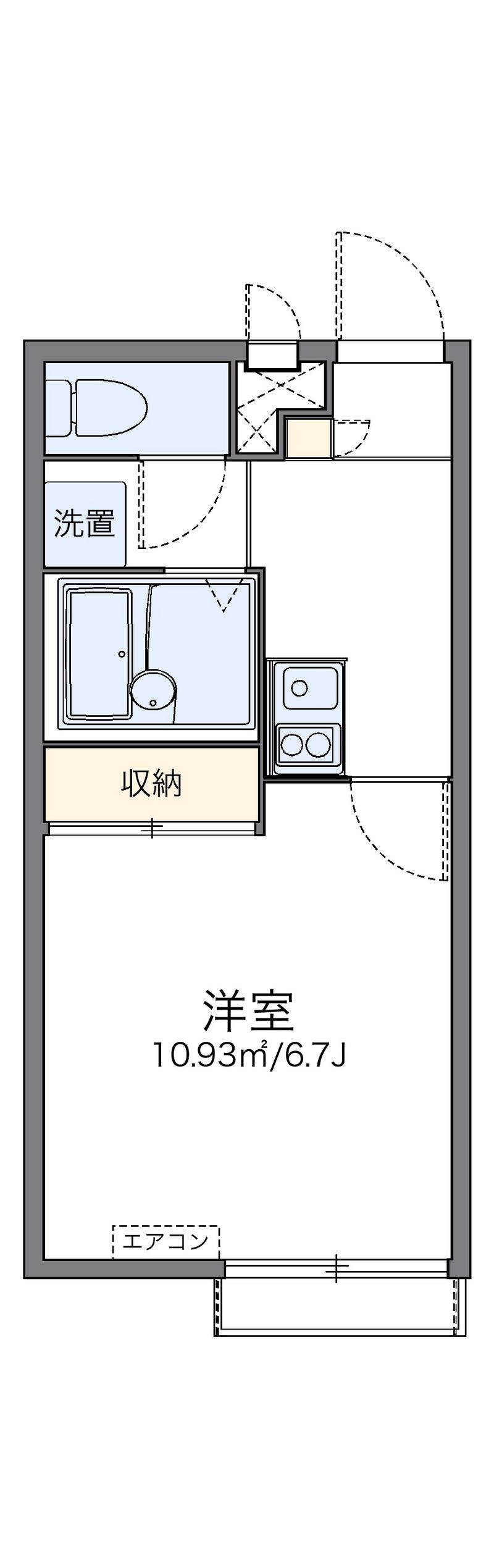 レオパレスＷＡＫＡＭＩＹＡ 間取図