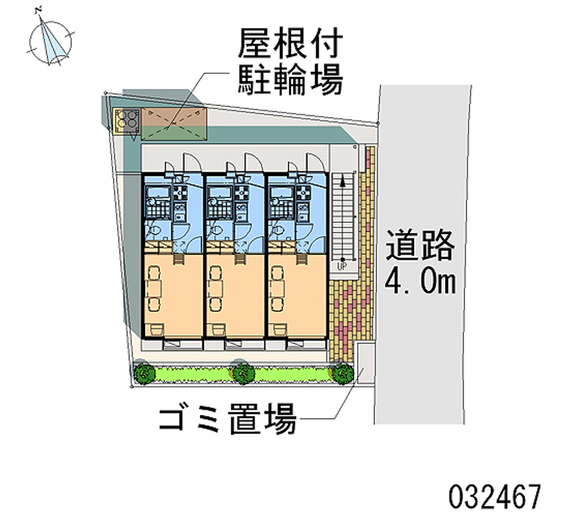 レオパレスパールハイツＤ 区画図