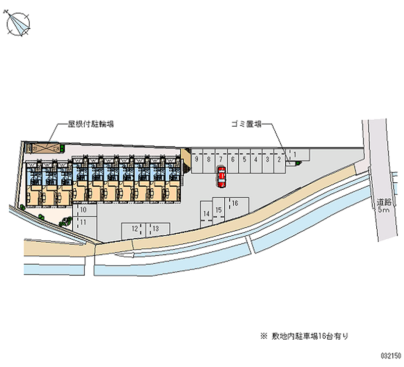 レオパレス森蔵 月極駐車場