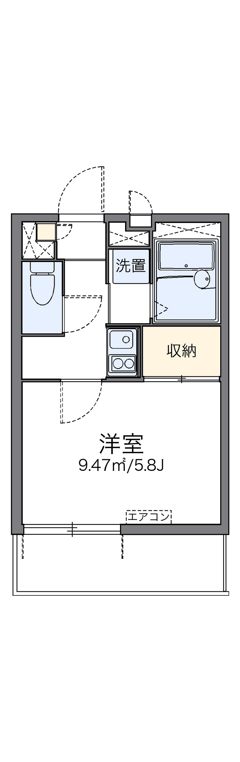 レオパレスＯａｋｃｏｕｒｔ長橋 間取図