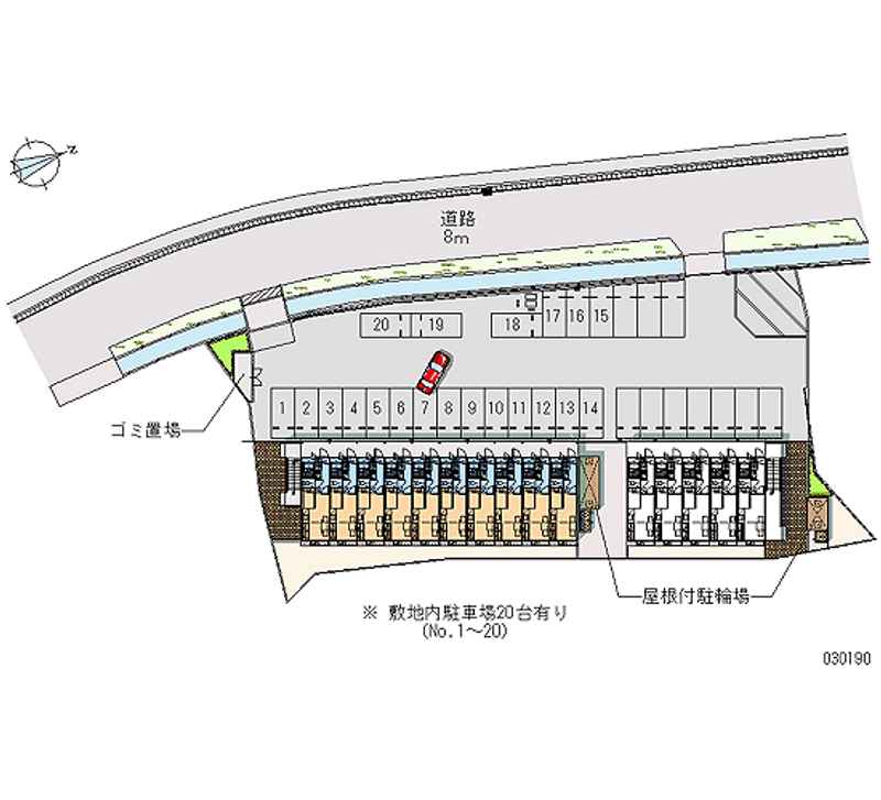 レオパレスヴィレッジナカムラⅠ 月極駐車場