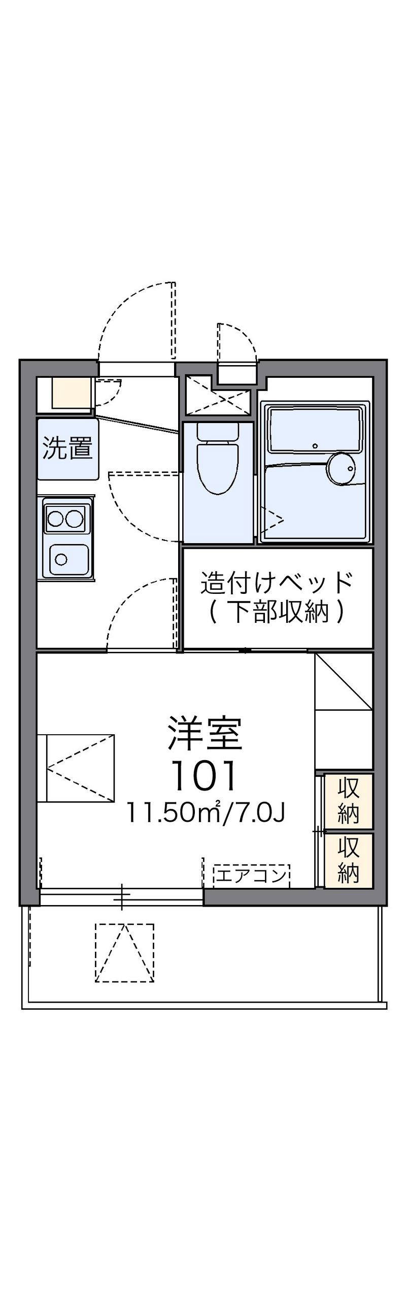 レオパレスＢＬＵＥ　ＮＯＴＥ 間取図