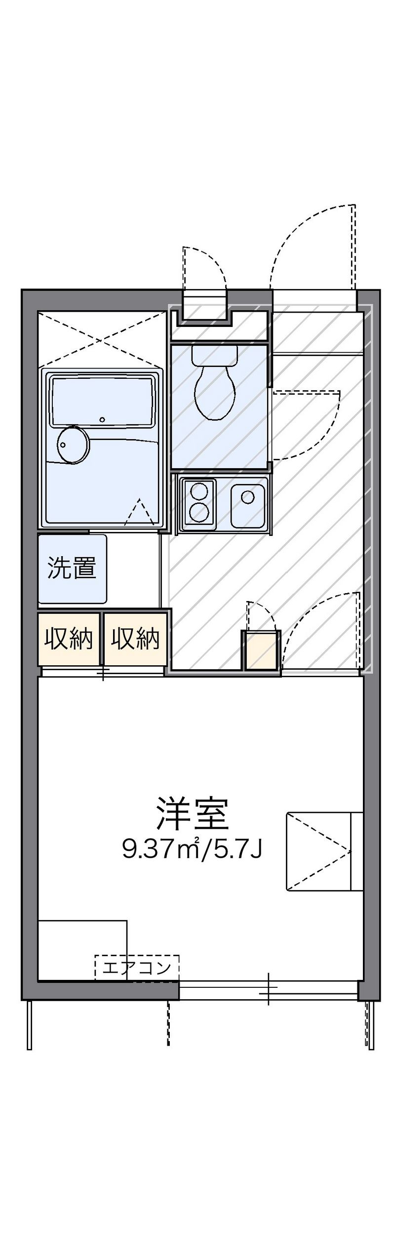 レオパレス南小路 間取図