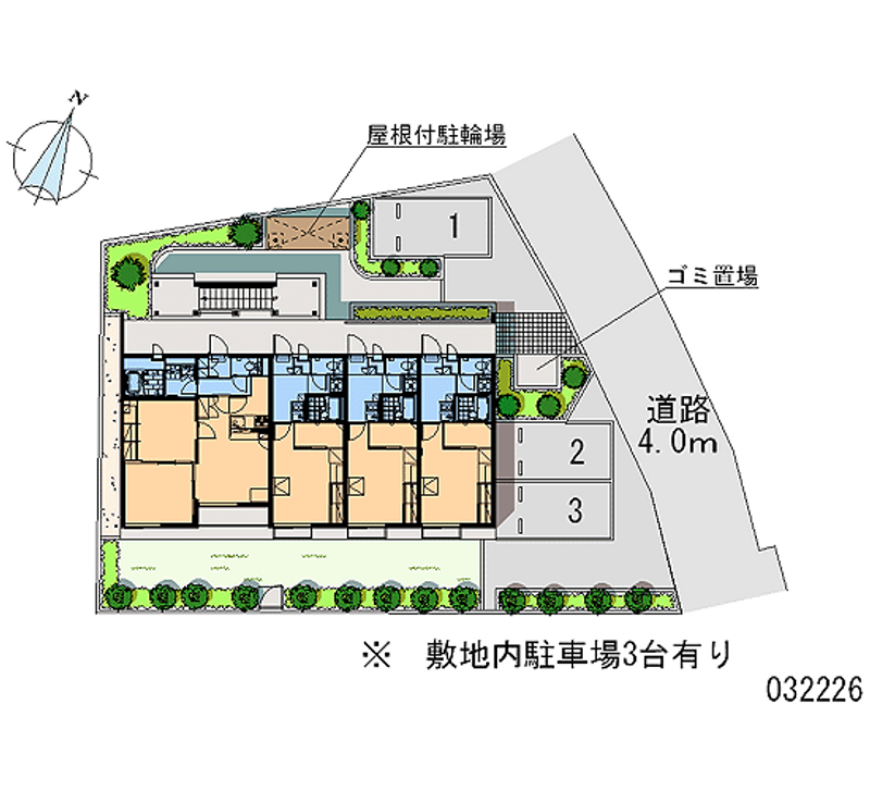 レオパレス文理台 区画図