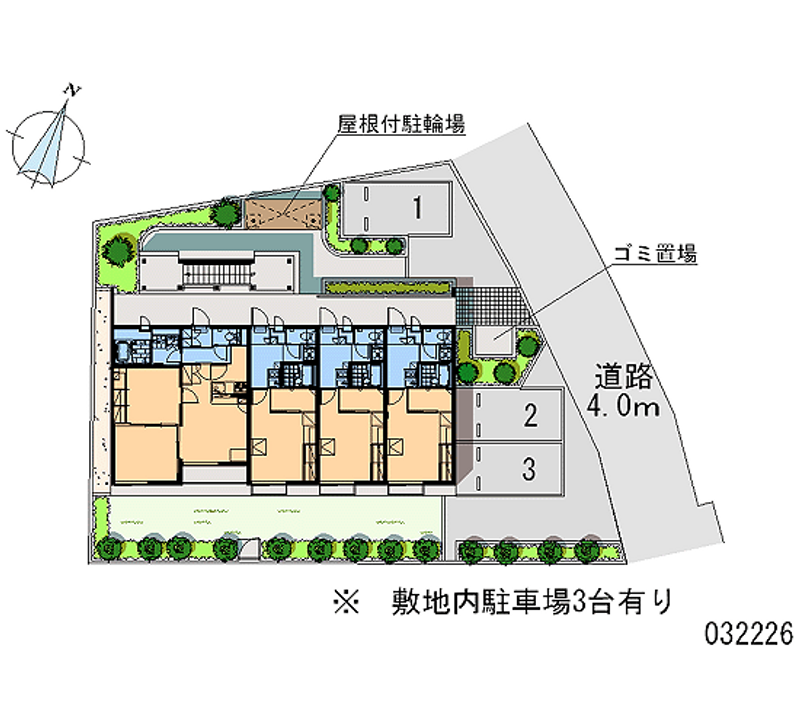 レオパレス文理台 月極駐車場