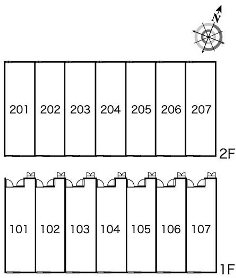 レオパレスティアラⅡ 間取配置図