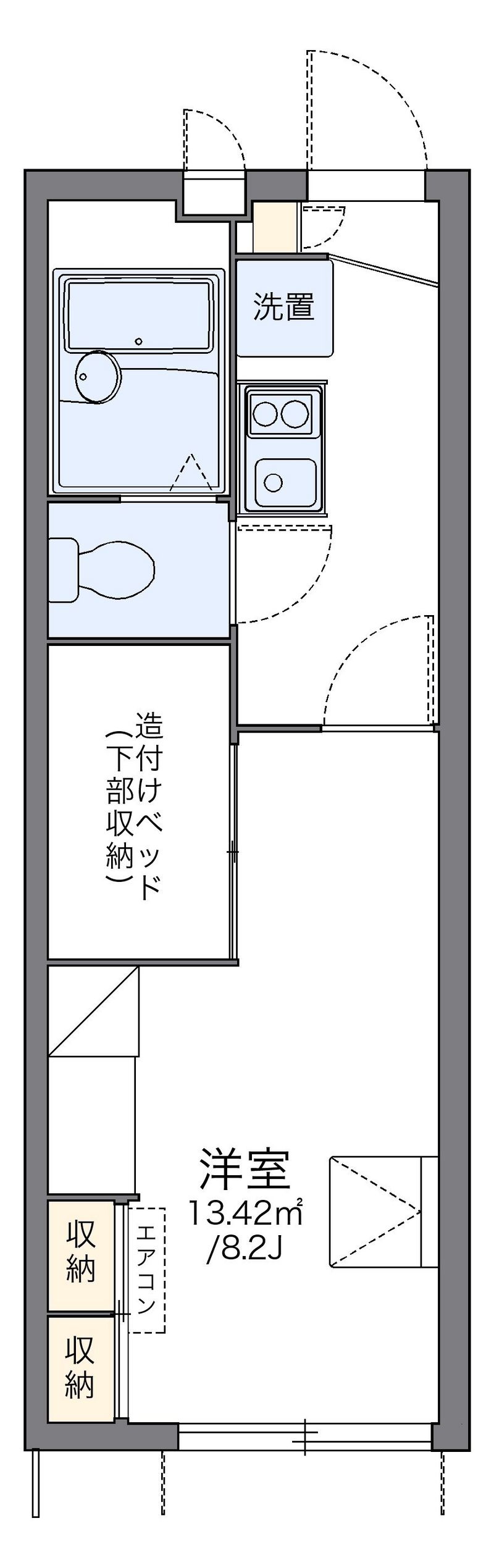 レオパレスＯＲＩＯＮ　Ｗ 間取図
