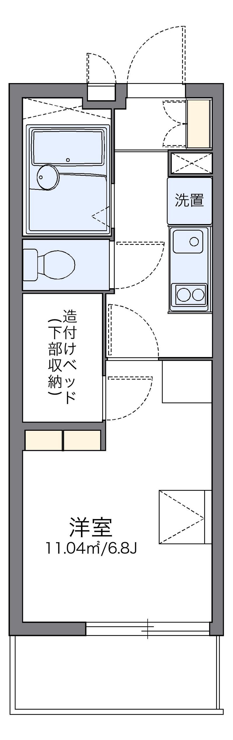 レオパレスエクセル御幣島 間取図