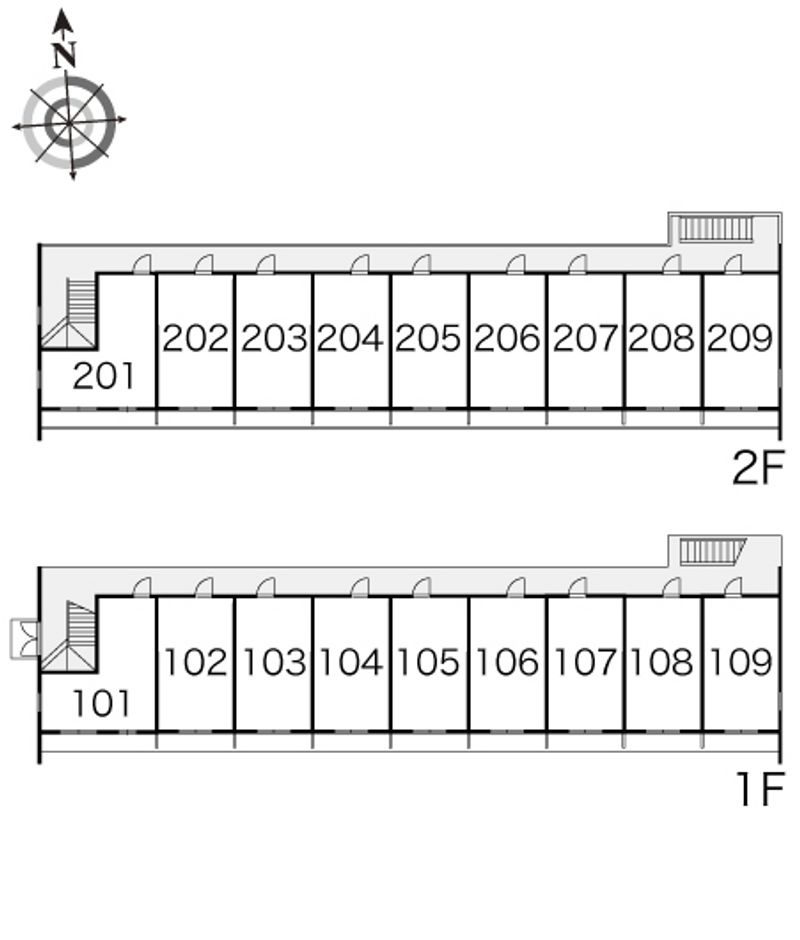 レオパレス紀峰第１ 間取り配置図