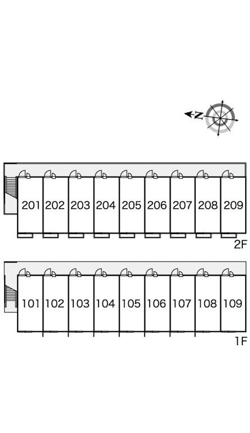 レオパレス天神 間取配置図