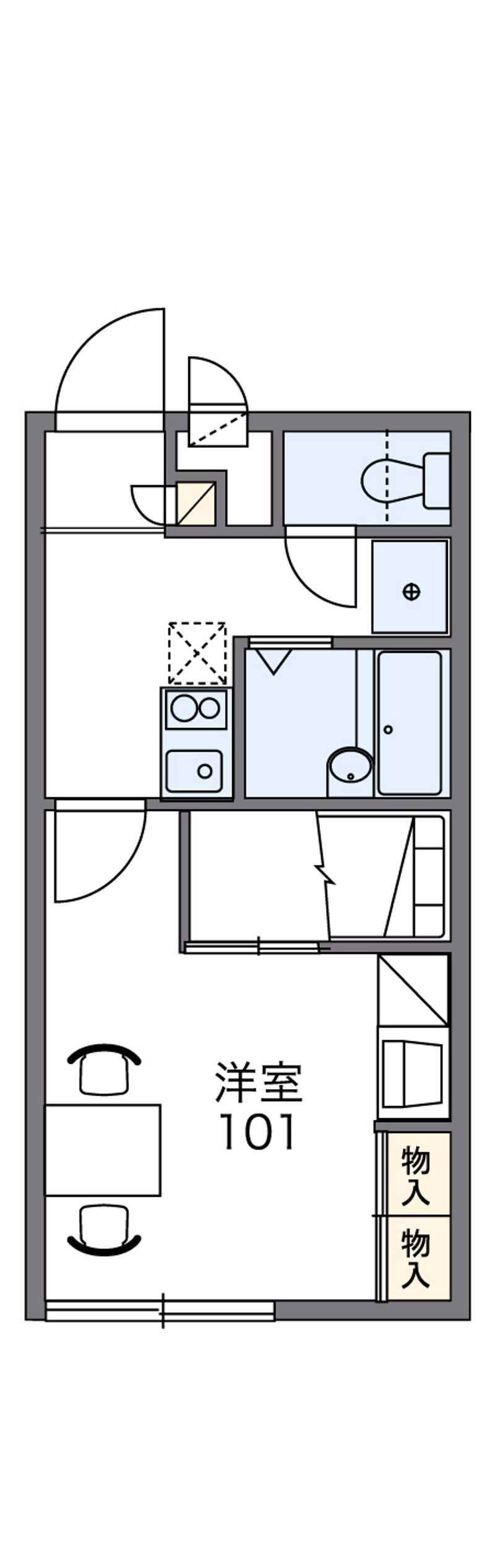 レオパレスわかば 間取図