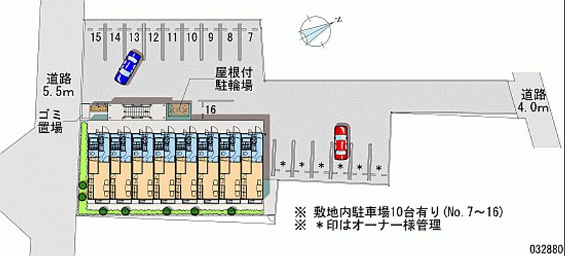 レオパレスカロ　カーサ　ミヤ 月極駐車場