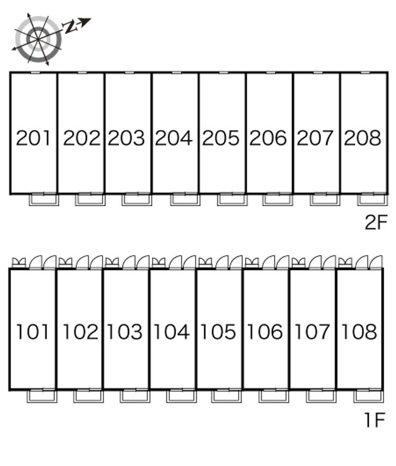 レオパレスフリーデン 間取配置図
