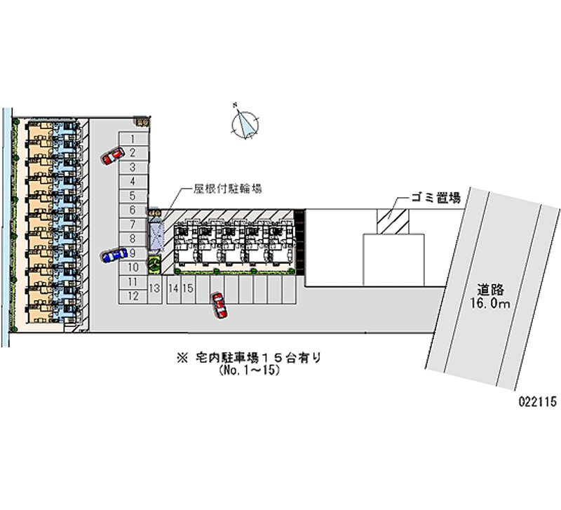 レオパレスグランドゥールＢ 月極駐車場