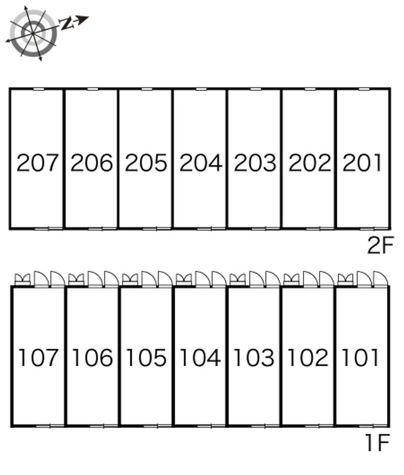 レオパレス小原田 間取配置図