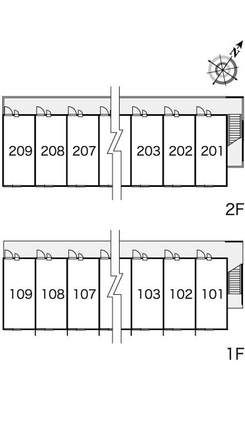 レオパレスみらい 間取配置図