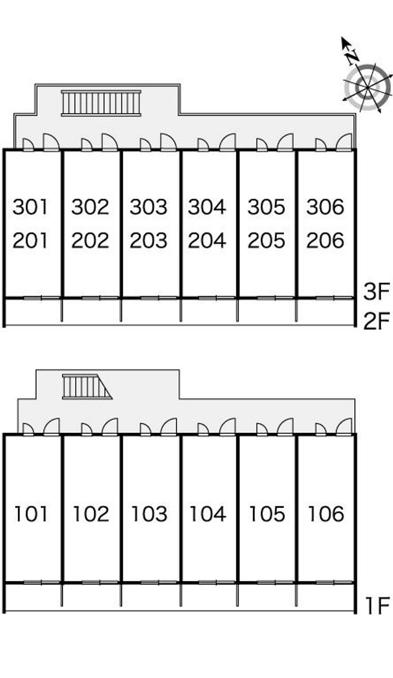 レオパレス鹿沼台ＬＡ１ 間取り配置図