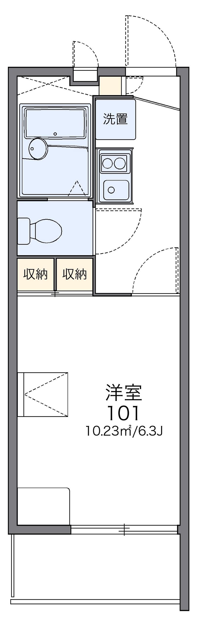 レオパレス天神 間取図