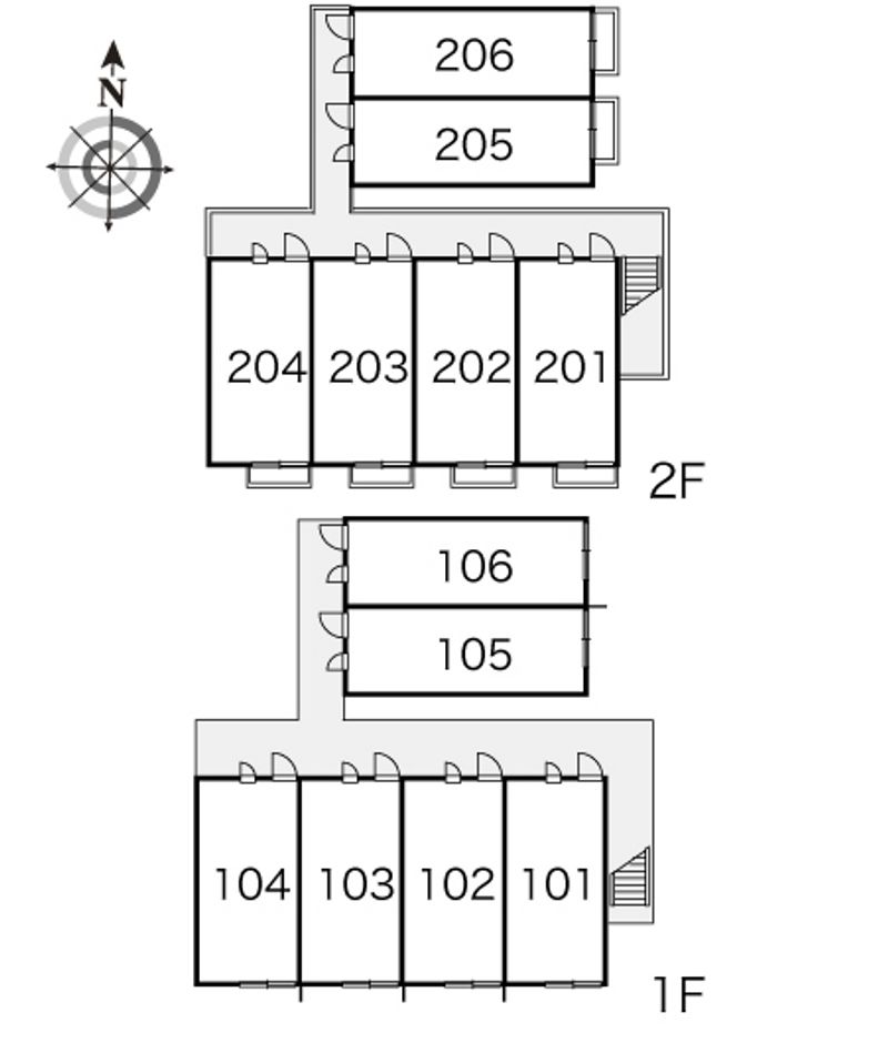 レオパレスエム　ツインズ 間取配置図