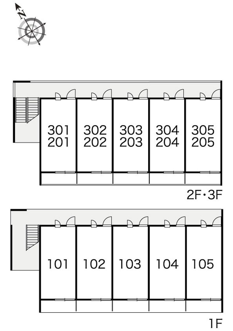 レオパレス御本丸壱番館 間取配置図