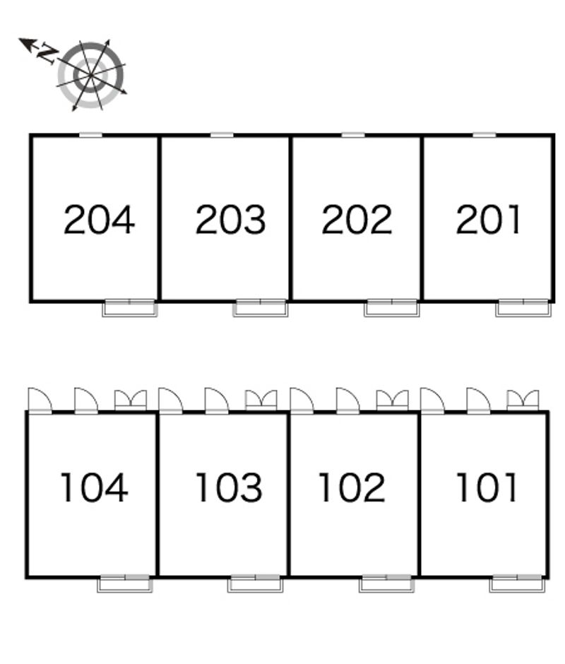 レオパレスリヴァー 間取配置図