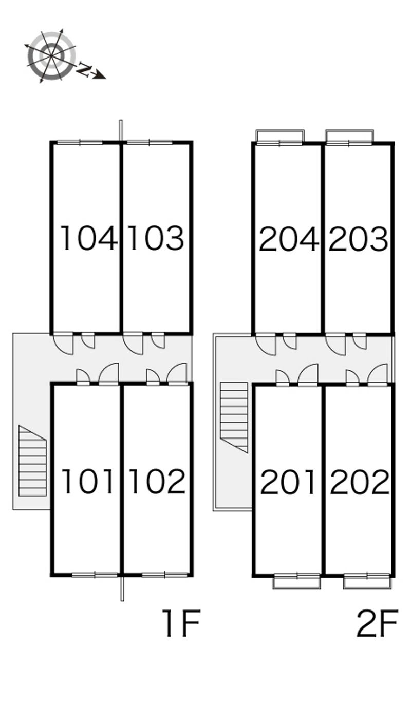 レオパレスクロスロード二葉 間取り配置図