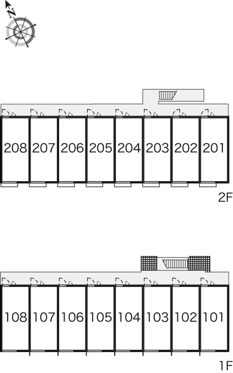 レオパレス上前ハイツ　Ｋ 間取配置図