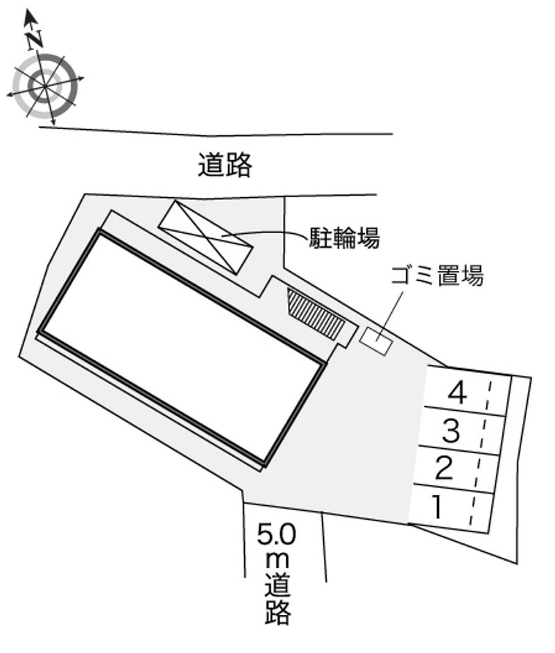 レオパレスプランタン五番館 配置図