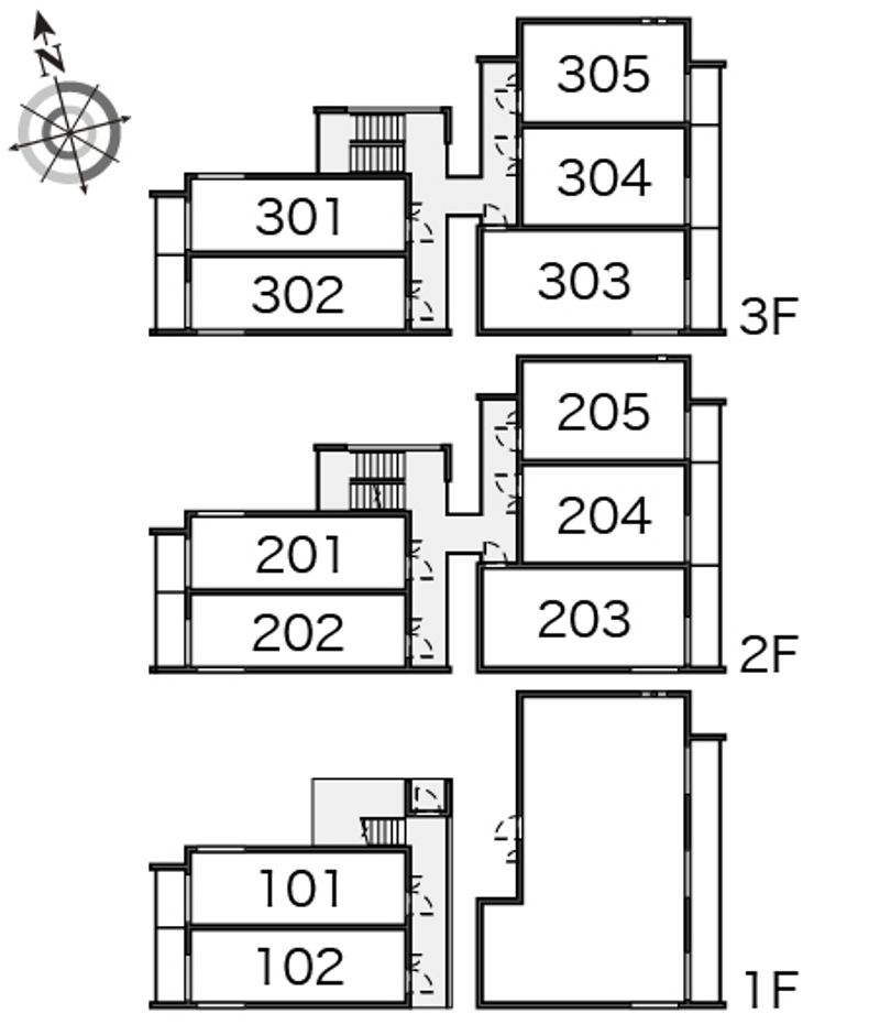 クレイノパークピア火宮 間取配置図