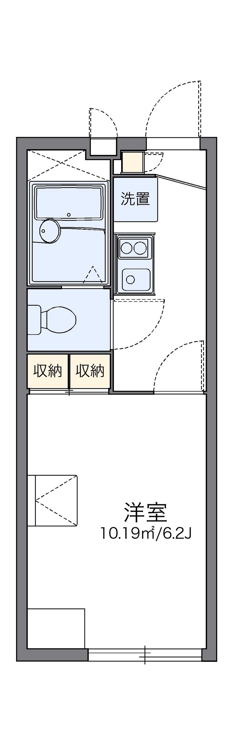 レオパレスパディントン清水 間取図