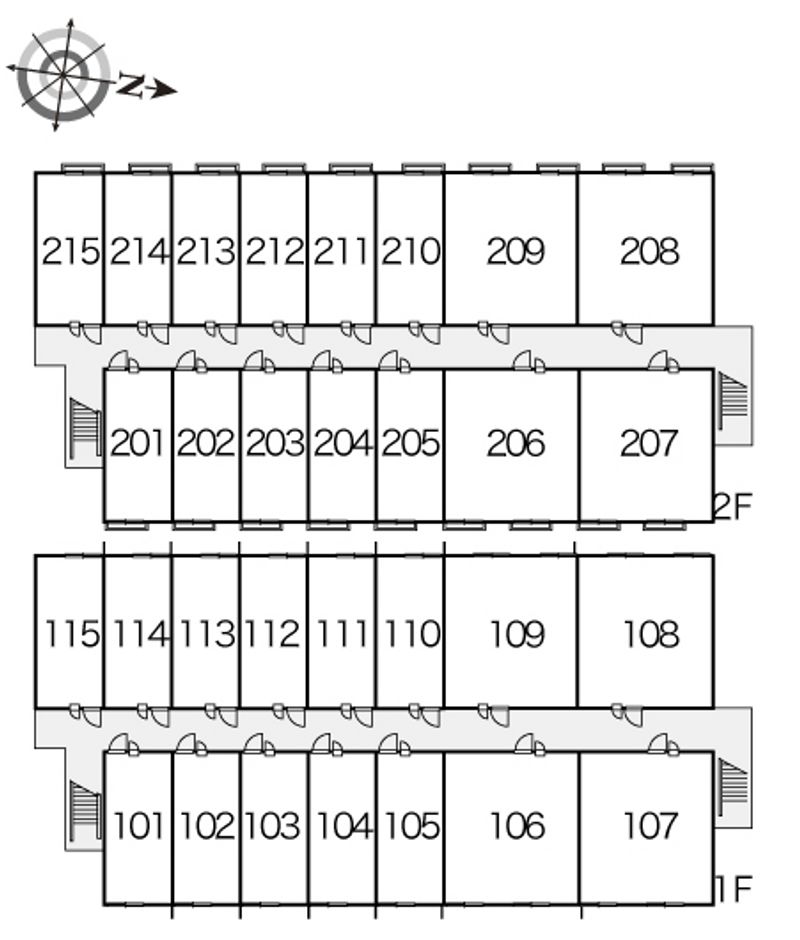 レオパレスパーシモン　辻子 間取配置図