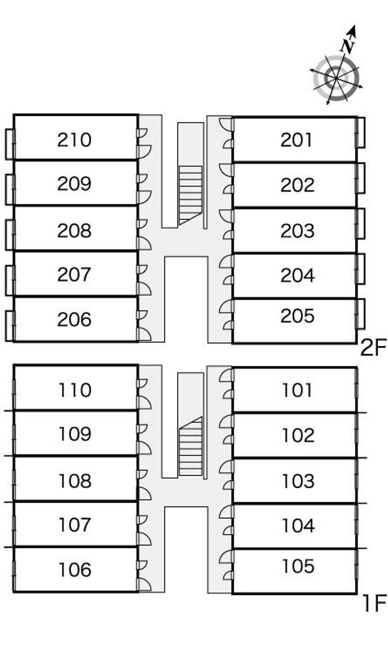 レオパレスＷｅｓｔ西焼津　Ⅱ 間取り配置図