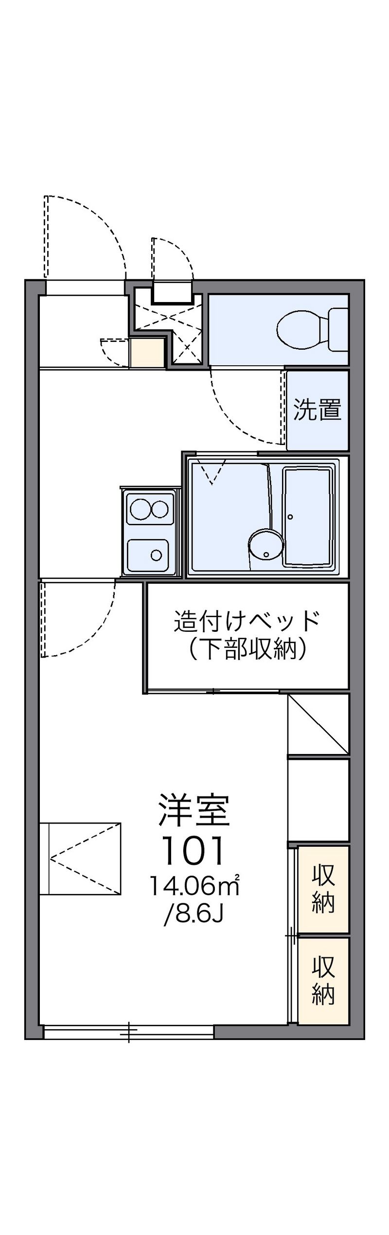 レオパレスＲ１ 間取図