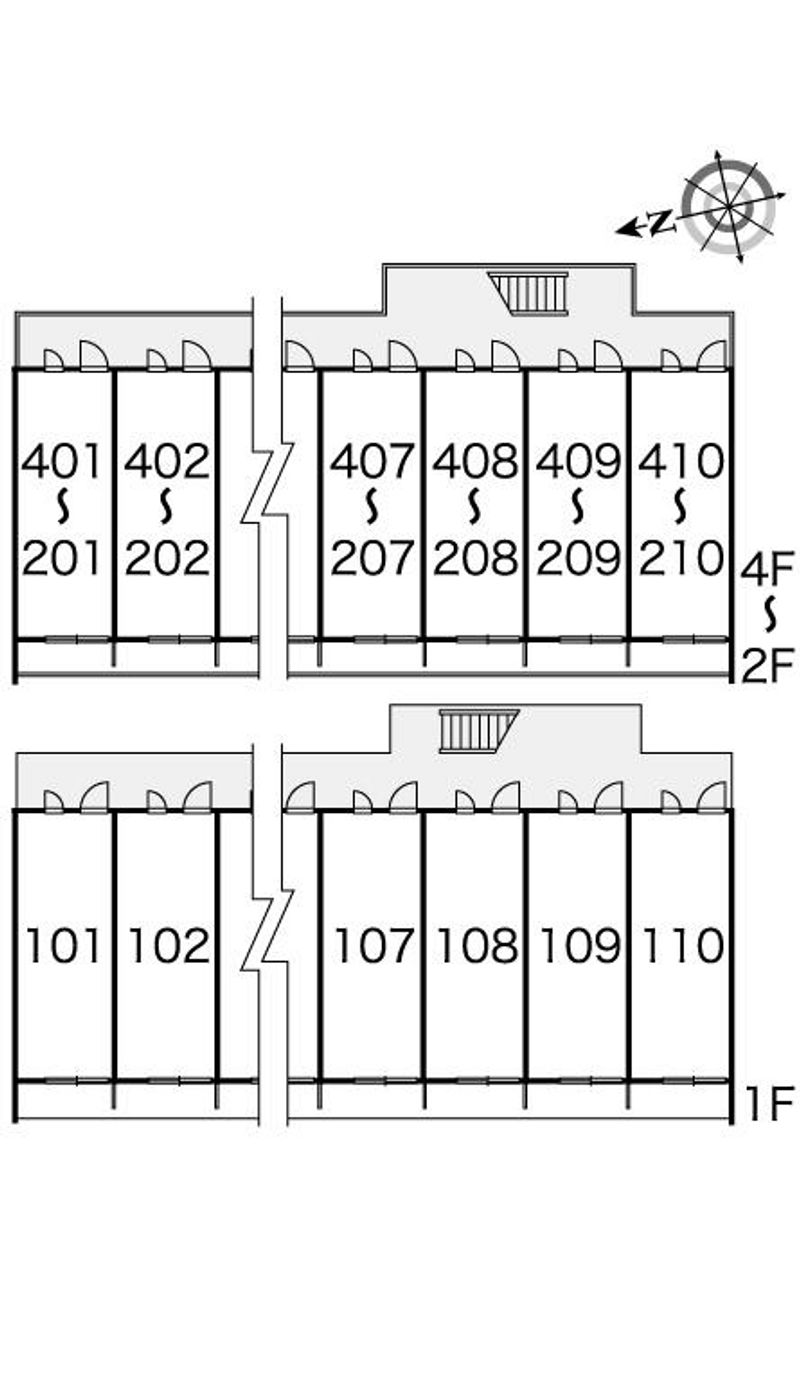 レオパレスグリーンⅢ 間取配置図