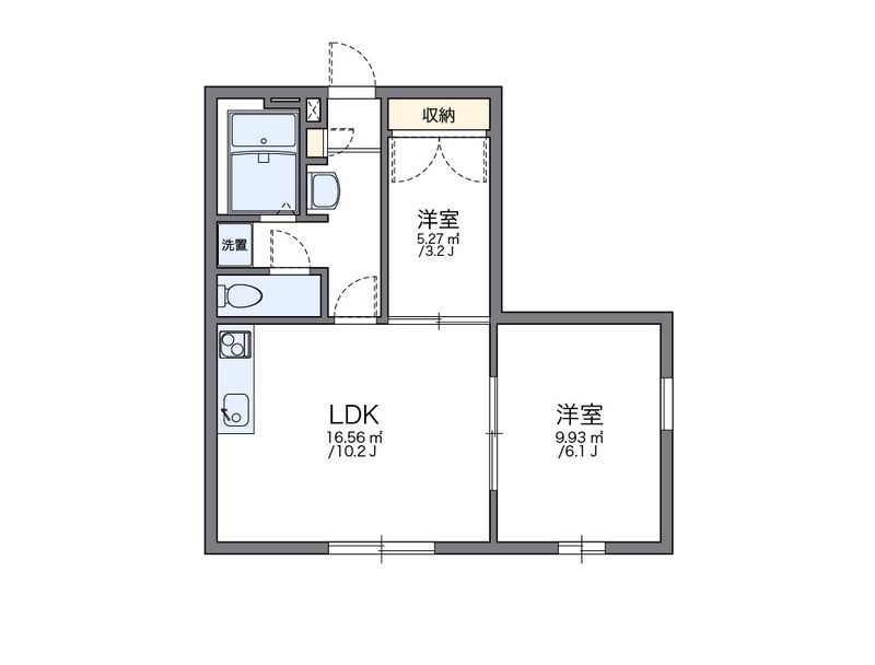 レオパレス西宮北Ａ 間取り