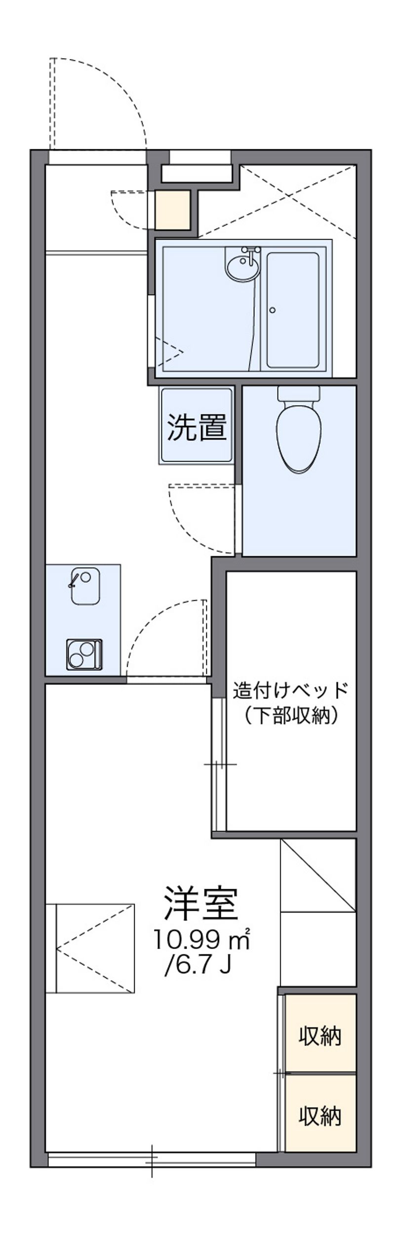 レオパレス飛鳥Ａ 間取図