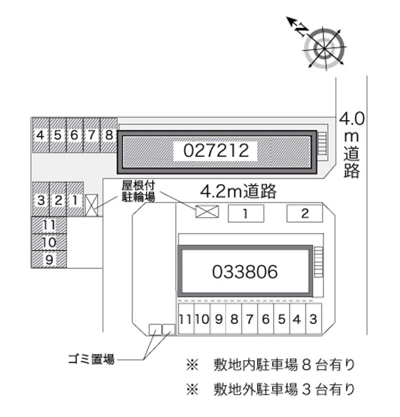 レオパレス横田レジデンス 配置図