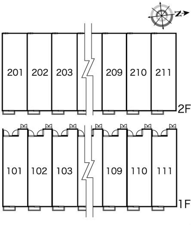 レオパレスダンダンめぐみ 間取配置図